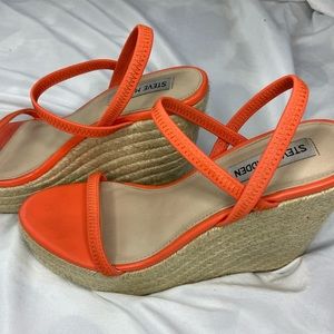 Bright Orange Steve Madden Wedges